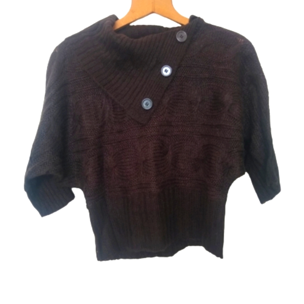 Derek Heart Brown Cropped Waist Sweater Size Medium NWOT
